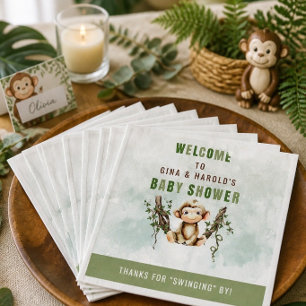 Monkey Baby Shower Paper Napkins