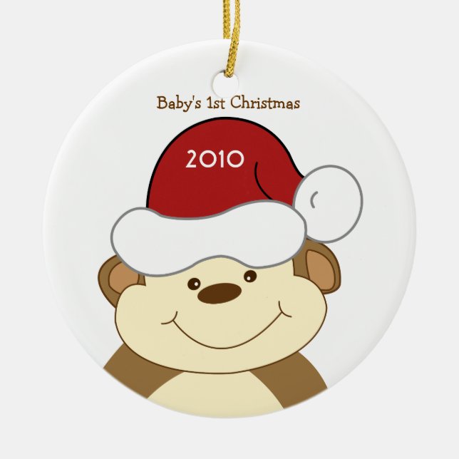 MONKEY BABY'S 1ST Christmas Tree Ornament (Front)