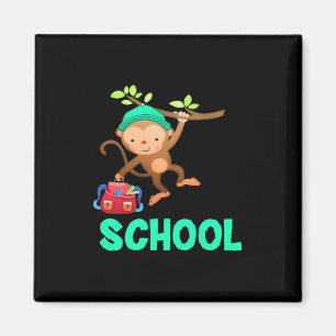 Monkey Back To School Magnet