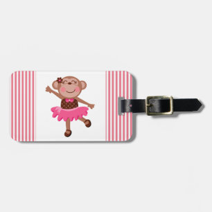 Monkey Ballerina Luggage Tag