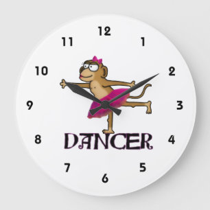 Monkey Ballet Large Clock