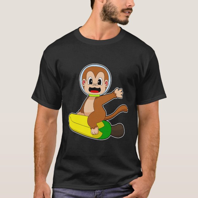 Monkey Banana Astronaut T-Shirt (Front)