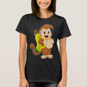 Monkey Banana Backpack T-Shirt