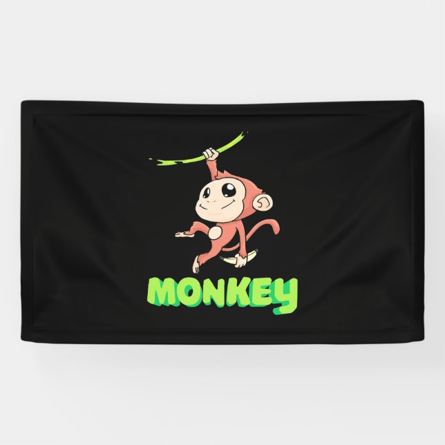 Monkey Banana Banner (Horizontal)
