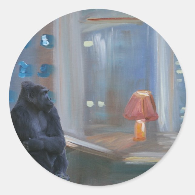 Monkey Bar Classic Round Sticker (Front)