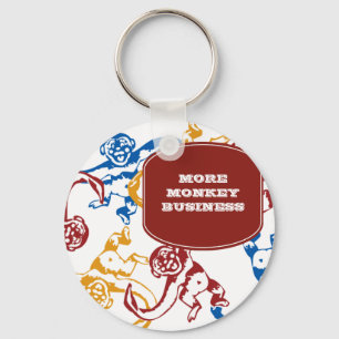 Monkey Barrel Retro Keychain