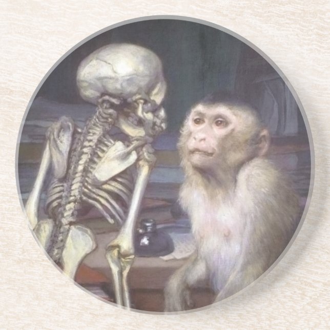 Monkey Before Skeleton Coaster (Front)