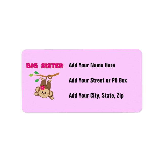 Monkey Big Sister Label (Front)