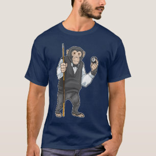 Monkey Billiards Cue Sports T-Shirt