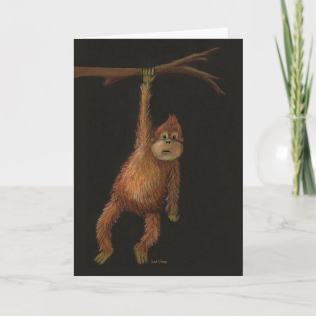 Monkey Birthday Card (Front)