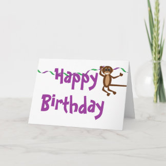 Monkey Birthday Card