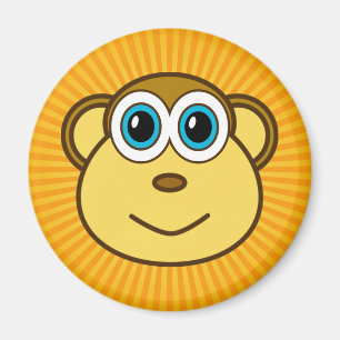 Monkey Bizness Face Design Magnet