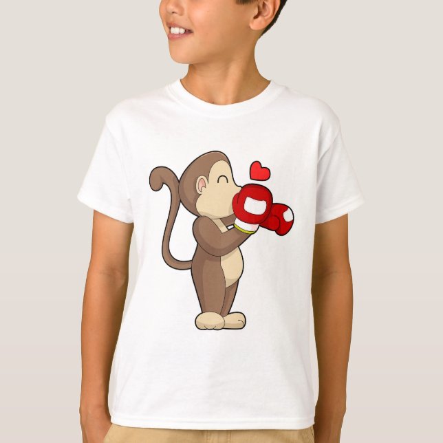 Monkey Boxer Boxing gloves Boxing T-Shirt (Front)