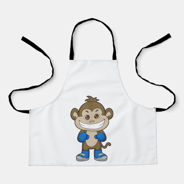 Monkey Boxing Boxer Boxing gloves Apron (Front)