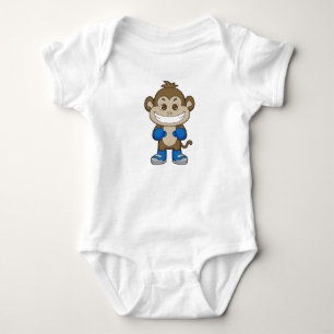 Monkey Boxing Boxer Boxing gloves Baby Bodysuit