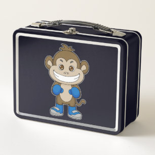 Monkey Boxing Boxer Boxing gloves Metal Lunch Box