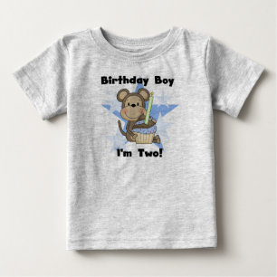 Monkey Boy 2nd Birthday Tshirts et cadeaux