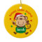 Monkey Boy Santa's Helper Personalized Ornament