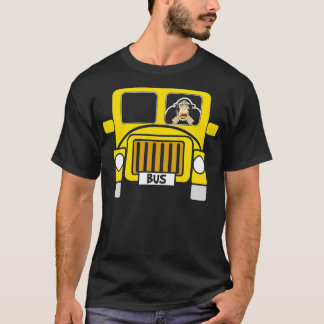 Monkey bus driver bus gift pension profession T-Shirt