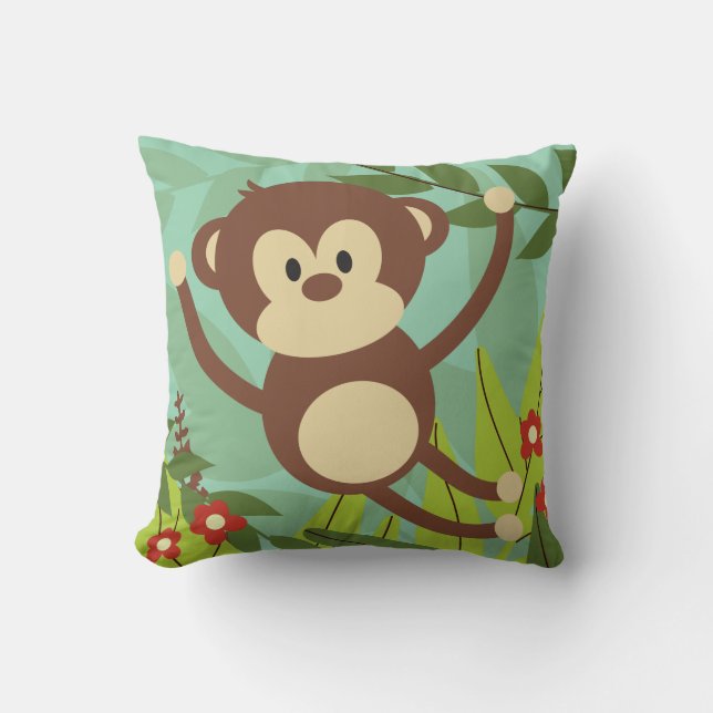 Monkey Business 16" x 16" Pillow (Front)