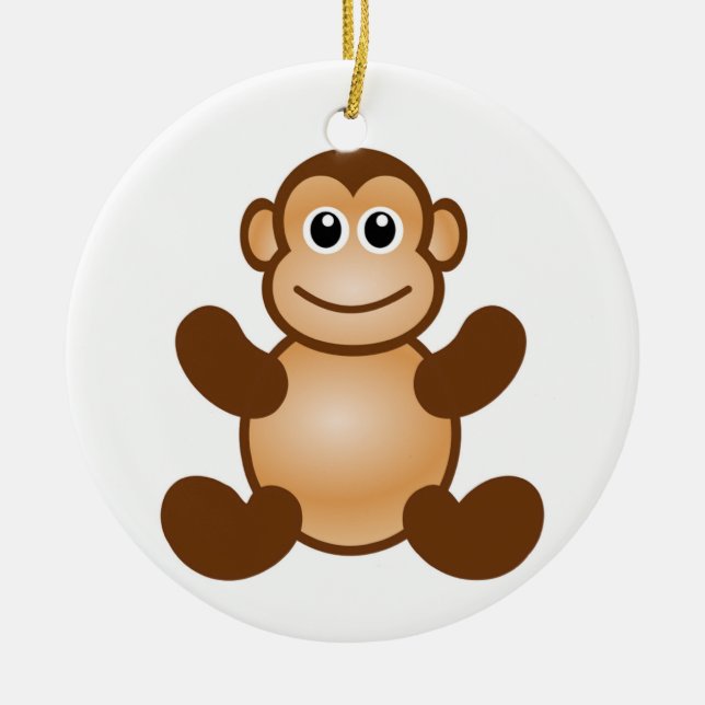 MONKEY BUSINESS CERAMIC ORNAMENT (Front)