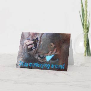 Monkey Business Fountain of Youth Birthday Card