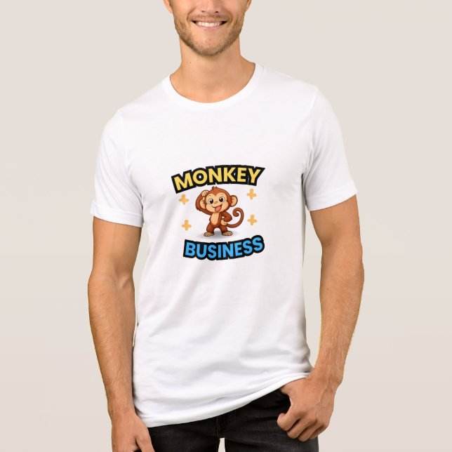 Monkey Business Funny  Tri-Blend Shirt (Front)