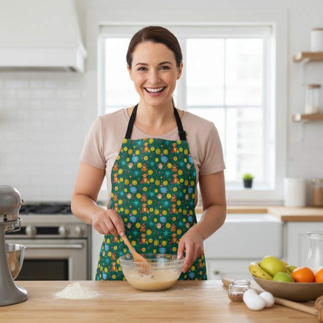 Monkey Business Pattern Apron (Creator Uploaded)