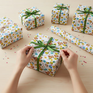 Monkey Business Pattern Wrapping Paper