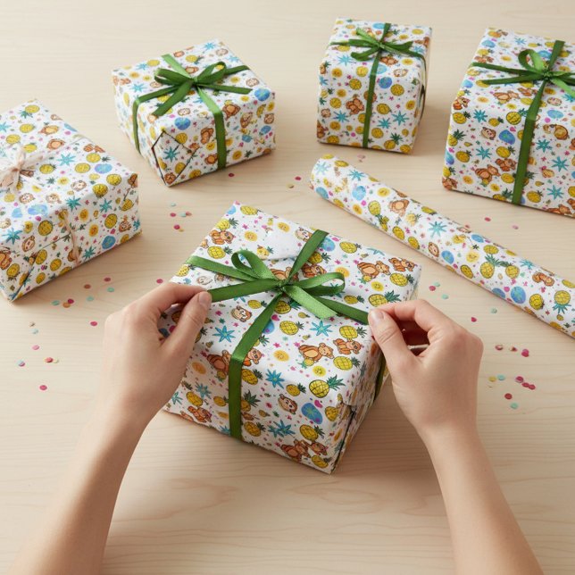 Monkey Business Pattern Wrapping Paper (Creator Uploaded)