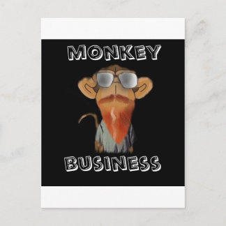 monkey business postcard