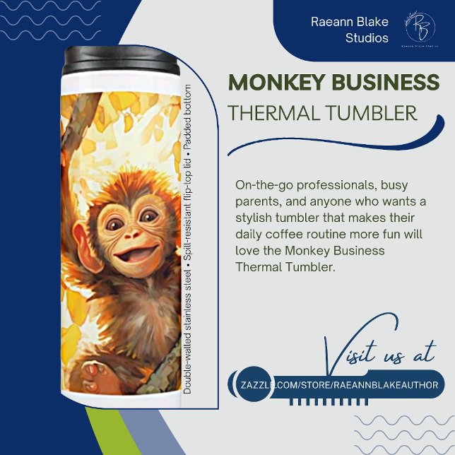 Monkey Business Thermal Tumbler (Creator Uploaded)