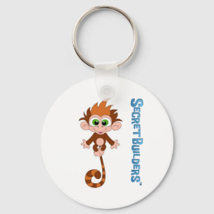 Monkey Button Keychain