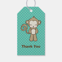 Monkey Cartoon Kawaii And Cute Thank You