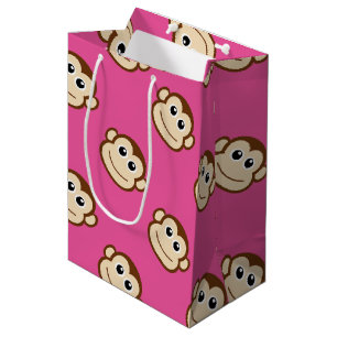 Monkey Cartoon Medium Gift Bag