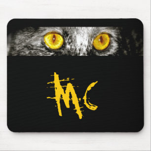 Monkey Cat Eyes Only Mouse Pad