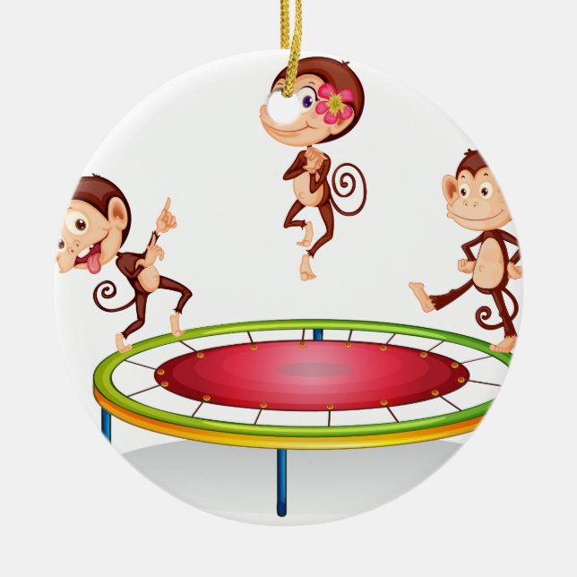 Monkey Ceramic Ornament (Front)
