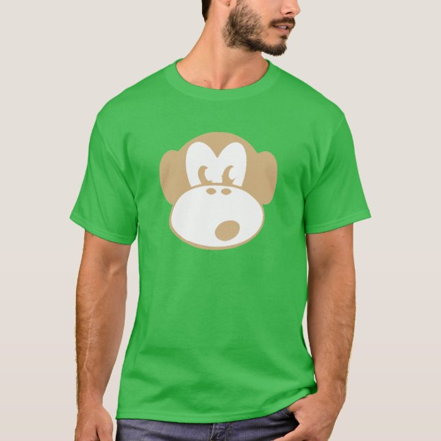 monkey cheeky face animal t shirt (Front)