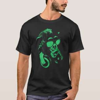 Monkey Chimp With Sunglasses And Headphones  4 T-Shirt