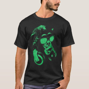 Monkey Chimp With Sunglasses And Headphones 4 T-Shirt