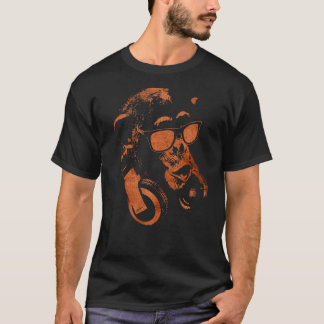 Monkey Chimp With Sunglasses And Headphones T-Shirt
