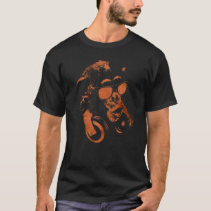 Monkey Chimp With Sunglasses And Headphones T-Shirt