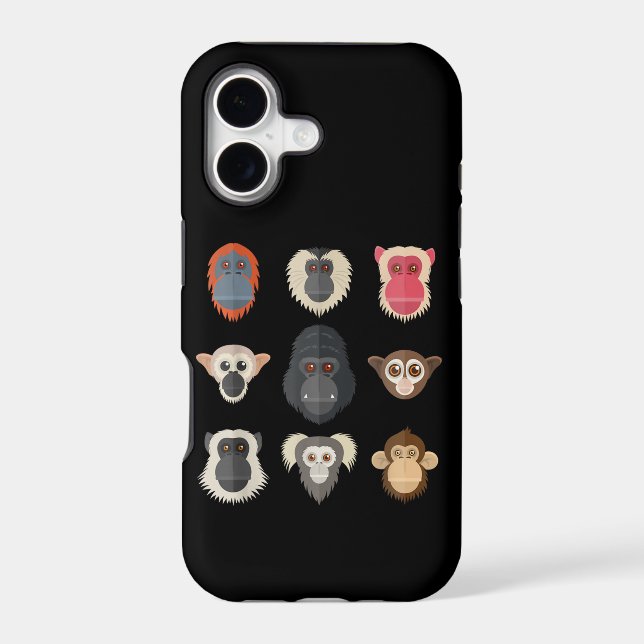 Monkey Chimpanzee Gorilla Spider Monkey Squirrel M (Back)