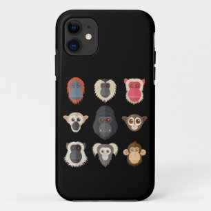 Monkey Chimpanzee Gorilla Spider Monkey Squirrel M iPhone 11 Case