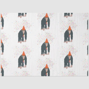 Monkey Chimpanzee Partying Animals Having a Party Tissue Paper