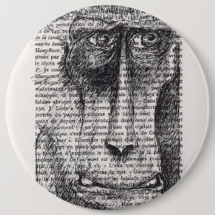 Monkey Chinese New Year 2016 Chinese Astrology 6 Inch Round Button