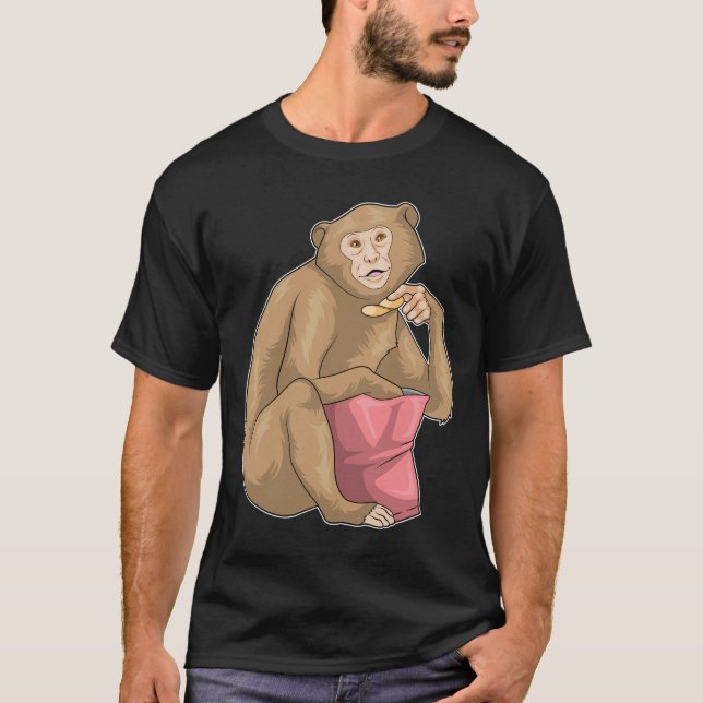 Monkey Chips Bag of Chips T-Shirt (Front)