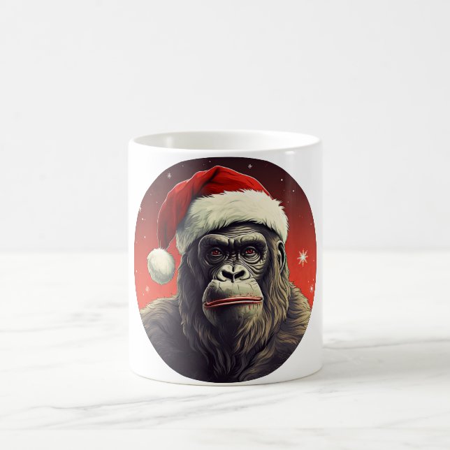 Monkey Christmas Coffee Mug (Center)