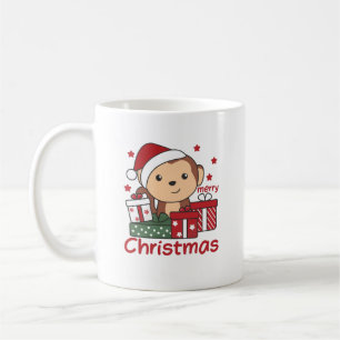Monkey Christmas Gift Winter Animals Monkeys Coffee Mug