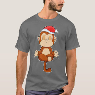Monkey Christmas Meditation T-Shirt